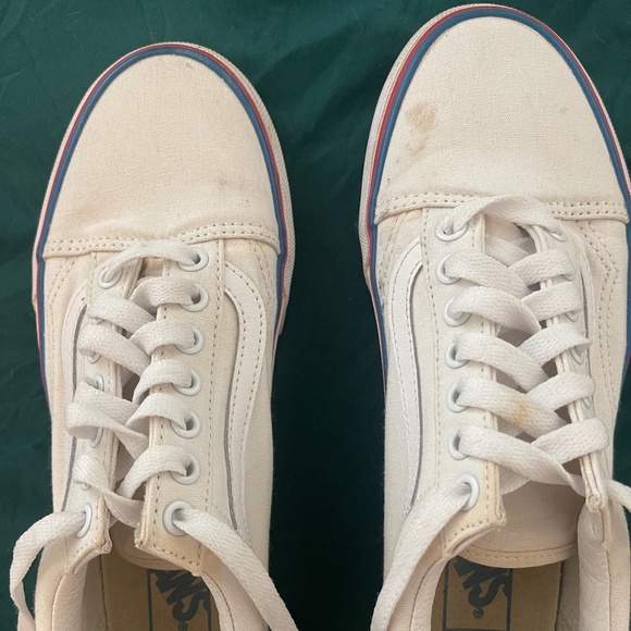 Vans Shoes - VANS White with Rainbow Foxing Old Skool